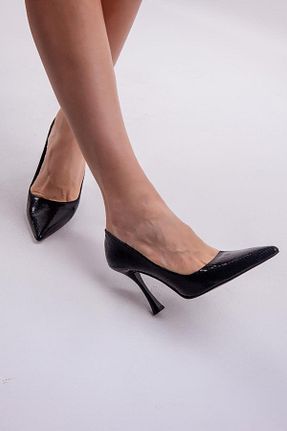 کفش پاشنه بلند کلاسیک مشکی زنانه پاشنه ضخیم lovitto - کد 936193067