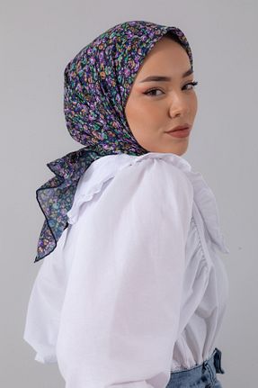 روسری خاکی پنبه ای Silk Home - کد 476022237