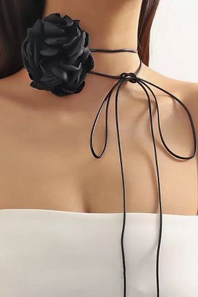 گردنبند جواهر مشکی زنانه فلزی Takıştır - کد 864047009