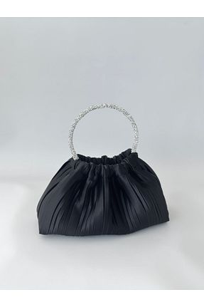 کیف پورتفوی و کلاچ مشکی زنانه پارچه ای posst bag - کد 933071300