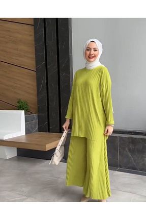 ست بالاتنه و پائین تنه حجاب سبز زنانه گشاد modamira - کد 825685706