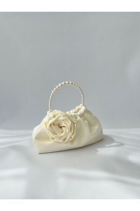کیف پورتفوی و کلاچ سفید زنانه پارچه ای posst bag - کد 932428466