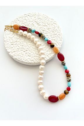 گردنبند مروارید رنگی مروارید آب شیرین ORFE JEWELRY - کد 936222810