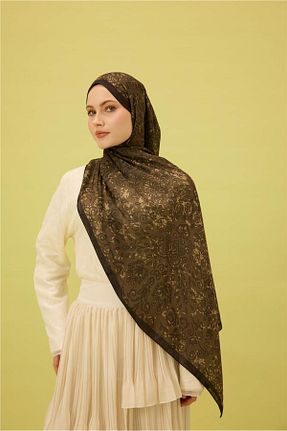 شال قهوه ای زنانه İpekhan - کد 936225785