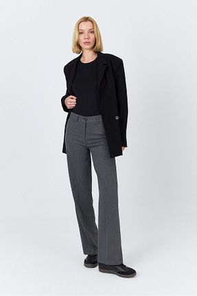 شلوار طوسی زنانه پارچه macharel jeans - کد 935493289