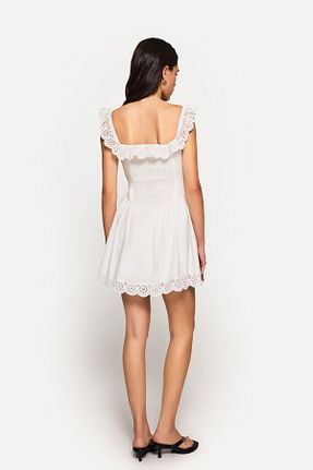 لباس سفید زنانه بافتنی Bershka - کد 930507928