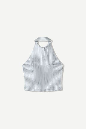 پیراهن آبی زنانه Overshirt Bershka - کد 929869982