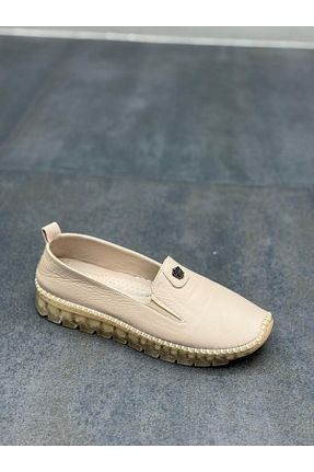کفش کژوال بژ زنانه چرم خالص DİVA - کد 936262678