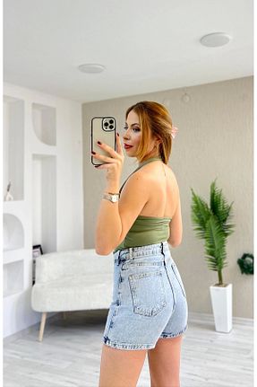 بلوز رنگی زنانه Boyundan Bağlamalı İrka Moda - کد 936261867