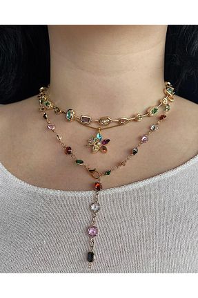 گردنبند استیل ( فولاد ) زرد زنانه استیل (فولاد) Glowelier - کد 936118298