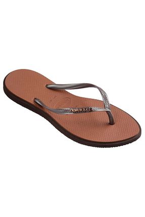 دمپائی طلائی زنانه پاشنه تخت Havaianas - کد 936265525