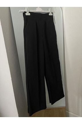 شلوار پارچه ای مشکی زنانه بلند ZA STORE - کد 833736473