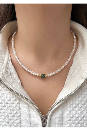 گردنبند مروارید سفید مروارید آب شیرین ORFE JEWELRY - کد 845763330