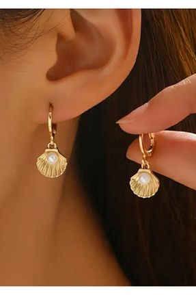 گوشواره جواهر متالیک مروارید monalisatoka - کد 935998086