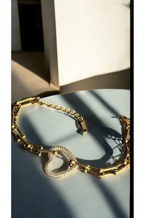 دستبند استیل (فولاد) زرد زنانه استیل ضد زنگ İNN JEWELLERY - کد 936435030