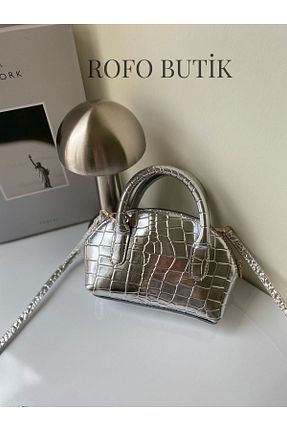 کیف دوشی طوسی زنانه چرم مصنوعی RBH - کد 932391597