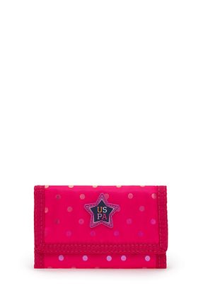 کیف پول صورتی بچه گانه پارچه ای U.S. Polo Assn. - کد 936455815
