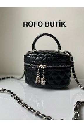 کیف دوشی مشکی زنانه چرم مصنوعی Genel Markalar - کد 856397194