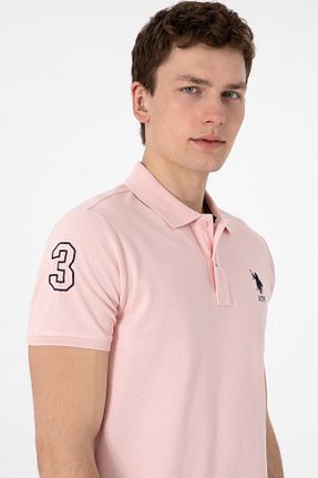 پولوشرت صورتی مردانه پنبه ای U.S. Polo Assn. - کد 936467726