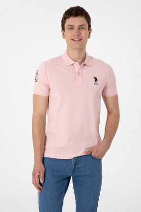 پولوشرت صورتی مردانه پنبه ای U.S. Polo Assn. - کد 936467726