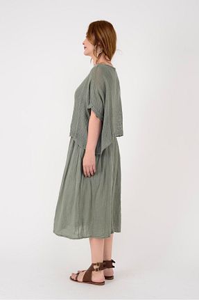 لباس خاکی زنانه بافتنی ZTO - کد 936473740