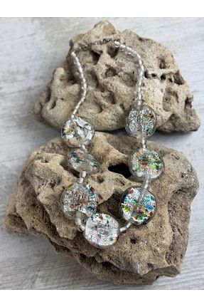 گردنبند جواهر بژ زنانه سنگ SEDEF TAKI - کد 936482110