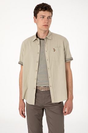 پیراهن سبز مردانه یقه پیراهنی U.S. Polo Assn. - کد 936483698