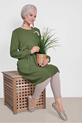 تونیک حجاب خاکی زنانه پلی استر Alvina - کد 874940373