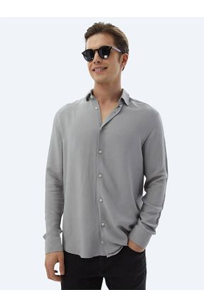 پیراهن طوسی مردانه رگولار Kip - کد 816063635