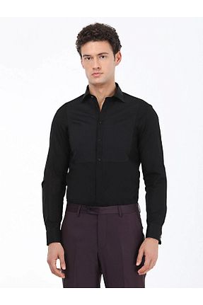 پیراهن مشکی مردانه اسلیم فیت Kip - کد 683196992