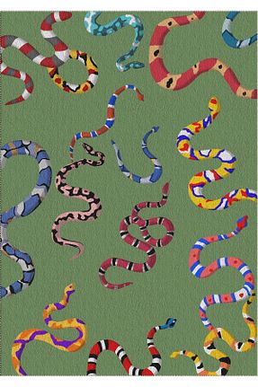 فرش رنگی قابل شستشو Rugs Modern Halı - کد 921314175