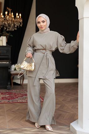 ست بالاتنه و پائین تنه سبز زنانه بافتنی LOCCO - کد 936505588