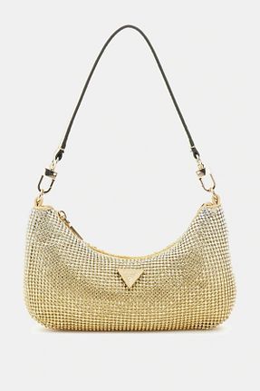 کیف دوشی زرد زنانه چرم مصنوعی Guess - کد 917450096