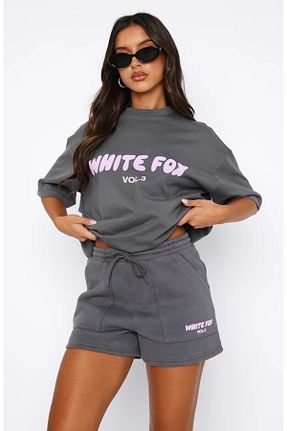 تیشرت طوسی زنانه یقه دوچرخه The Champ Clothing - کد 935641383