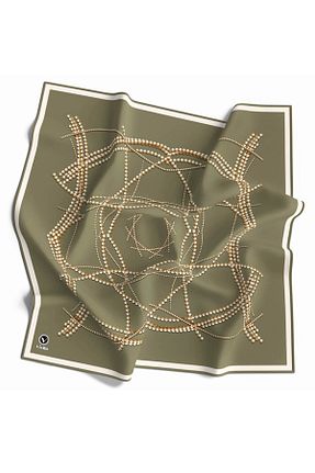 روسری خاکی پلی استر VİOLLA - کد 870958079