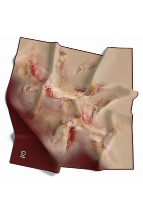 روسری بژ پلی استر VİOLLA - کد 890098175