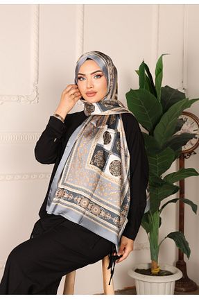 روسری طوسی İpek Vual ZAHRA ELVİN - کد 936551526