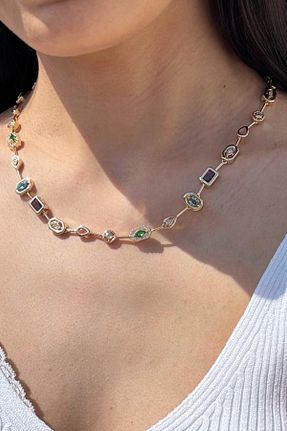 گردنبند استیل ( فولاد ) رنگی زنانه استیل (فولاد) Kairon Accessories - کد 936547747