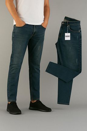شلوار جین قهوه ای مردانه پاچه تنگ Gussi - کد 894649962
