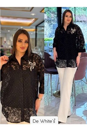 پیراهن سایز بزرگ مشکی زنانه سایز بزرگ DE WHITES - کد 936597815