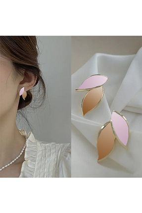 گوشواره استیل (فولاد) رنگی زنانه روکش طلا MRK - کد 936612785