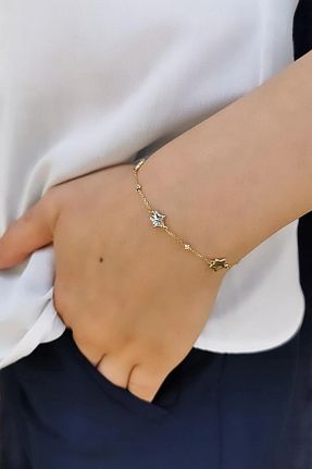 دستبند طلا زرد زنانه 14 عیار Utku Kuyumculuk - کد 286249163