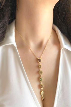 گردنبند استیل ( فولاد ) طلائی زنانه استیل (فولاد) DEMOKAN - کد 936593211
