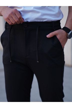 شلوار مشکی مردانه پنبه - پلی استر - الاستین EXSPORT - کد 808562867