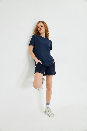 تیشرت سرمه ای زنانه رگولار The Champ Clothing - کد 923258172