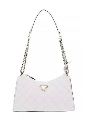 کیف دوشی سفید زنانه چرم مصنوعی Guess - کد 920286677