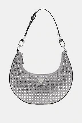 کیف دوشی طوسی زنانه چرم مصنوعی Guess - کد 902722941