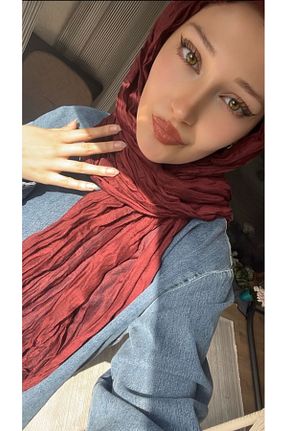 شال زرشکی زنانه پنبه ای ZephiaStore - کد 934798026
