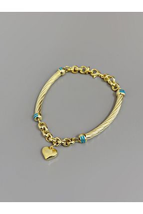 دستبند نقره زرد زنانه 925 عیار Cengiz Silver - کد 936639219