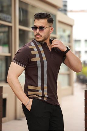 پولوشرت قهوه ای مردانه پنبه ای Miron - کد 936682015
